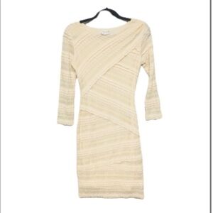 M.S.S.P | Max Studio Ivory Tiered Lace Tight Dress